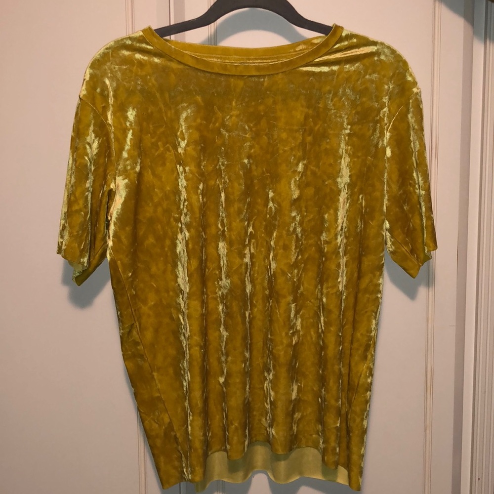 Mustard Velour Tee- Never Worn